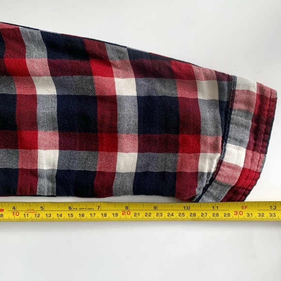 •FOREVER 21• Plaid 3/4 Sleeve Shirt Size L - Picture 9 of 9